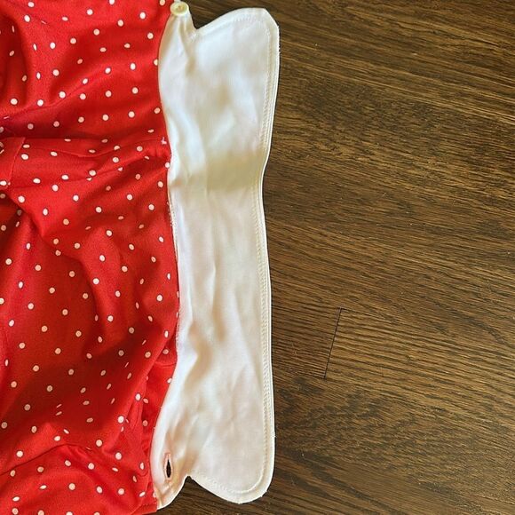 Vtg 70s Kelly Arden Red Polka Dot Polyester Halter Maxi Dress/Matching Jacket - Picture 9 of 11